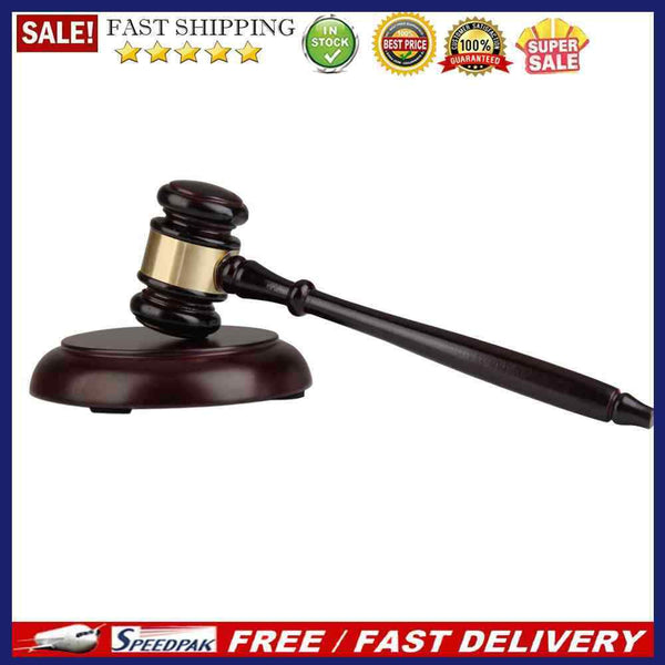 Wooden Handcrafted Wood Gavel Sound Block for Lawyer Judge Auction Sale