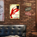 Retro Letter Alcoholic Metal Plate Painting Bar Tin Plaques Wall Sign (A)