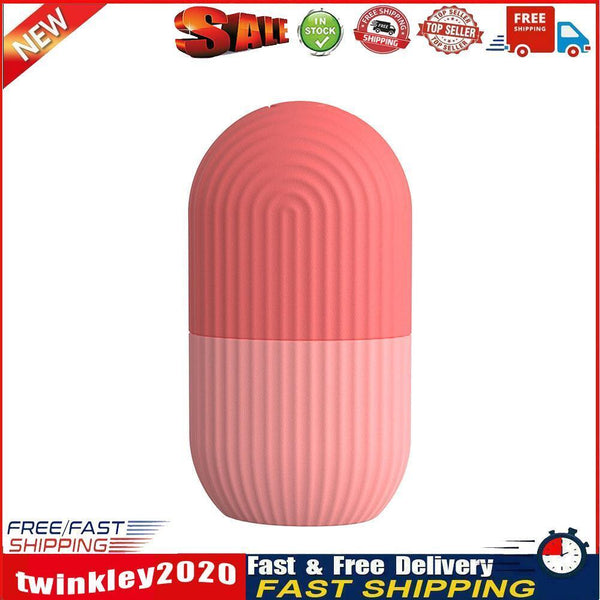 Skin Care Beauty Tool Silicone Ice Cube Tray Massager Face Roller (Pink) Newly