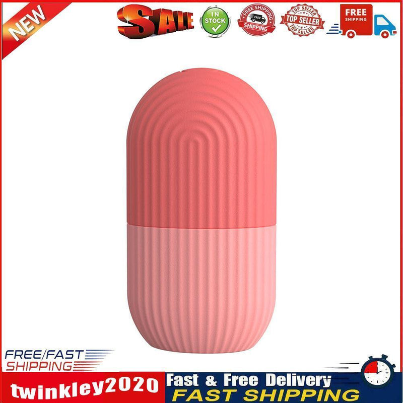 Skin Care Beauty Tool Silicone Ice Cube Tray Massager Face Roller (Pink) Newly