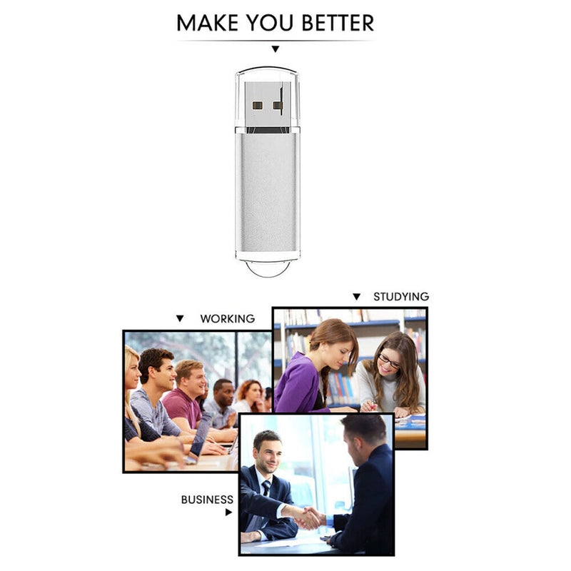 CW10029 Metal USB Flash Drive Clear Cap Zinc Alloy High Speed USB 2.0 Pen Drive