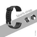 Silicone Sport Wrist Strap Watch Band for ID115Plus HR Smartwatch (Black) Newly