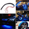 Blue 4pcs 30CM/15 LED Car Motors Truck Flexible Strip Light Waterproof 12V Newly