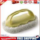 Wall Glass Cleaning Sponge Brush w/ Handle BBQ Bathtub Cleaner Tool (Green)