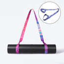 Yoga Mat Strap Belt Adjustable Shoulder Fitness Carrying Bel (Blue Flower) Newly