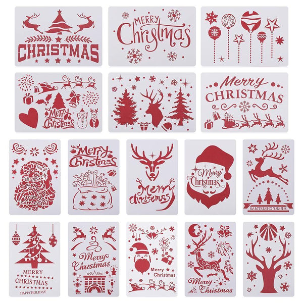 Embossing Layering Stencils Merry Christmas Scrapbooking Painting Template
