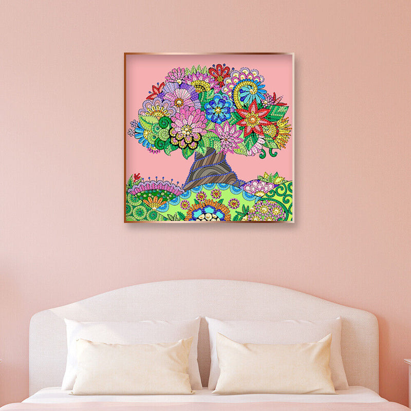 Special Shaped Tree Flowers 5D DIY Diamond Painting Part Drill Home Decor Newly