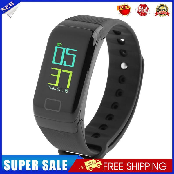 R3C IP65 Waterproof Heart Rate Blood Pressure Sleep Monitor Bracelet(Black)