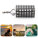 5pcs Metal Bait Fishing Trap Basket Feeder Holder Cage Sinker Fishing Tackl