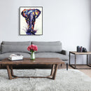 DIY Digital Oil Painting By Numbers Walking Elephant Canvas Frameless Picture