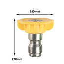 1/4 inch Quick Connect Pressure Car Washer Lance Spray Nozzle Tip (Yellow)