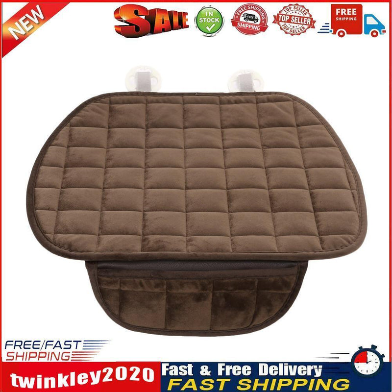 Non Slip Car Seat Cover Warm Plush Seat Protector Mat Pad Cushion (Coffee) Newly