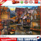 Riverside Town No Frame Picture By Number DIY Art Digital Coding Oil Paint