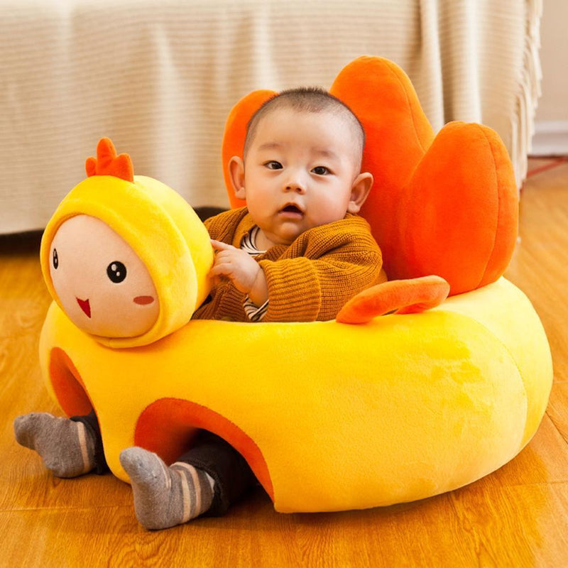 Creative Cartoon Baby Sofa Cover Learn to Sit Seat Feeding Chair Case (A) Newly