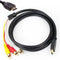 Electronic Black HDMI Male To 3 RCA Cable 1080P 5FT Adapter Audio Video AV Cord
