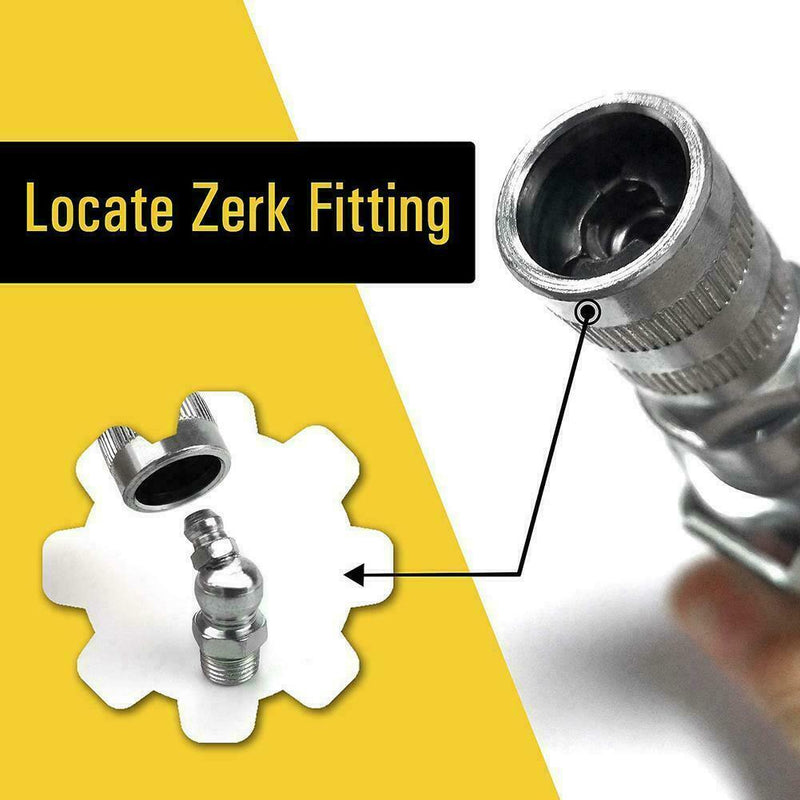 Grease Gun Connector Grease Coupler 12000 PSI High Zero Leakage Seal T8H7