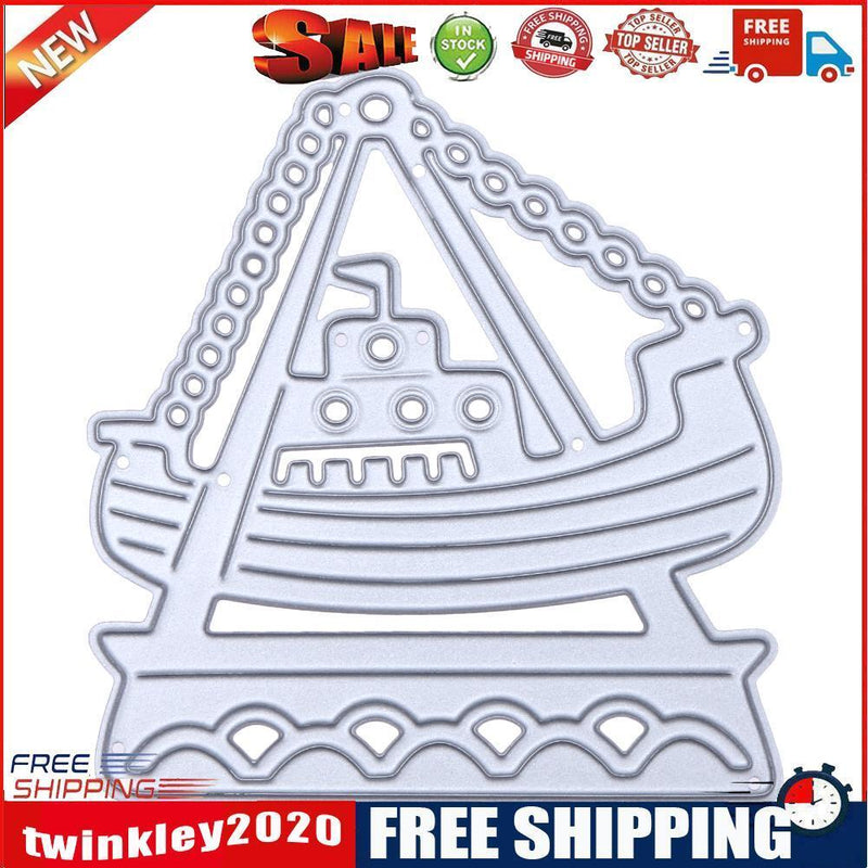 Pirate Ship DIY Puzzle Metal Stencil Scrapbook Craft Cutting Die
