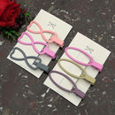 Cute Geometric Colourful Frosted Side Hair Clip Hairpins 3pcs Set BB Clips