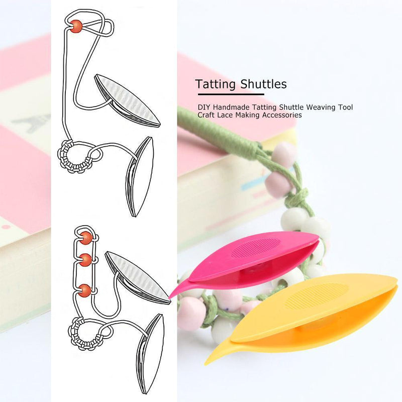 DIY Handmade Tatting Shuttle Craft Weaving Tool (B 2pcs Tatting Shuttle) Newly