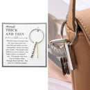 Keychain Jewelry Gift Inspirational Keychain Through Thick and Thin Keychain