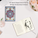DIY Mandala Special Shaped Diamond Painting 50 Pages A5 Sketchbook Notebook Gift