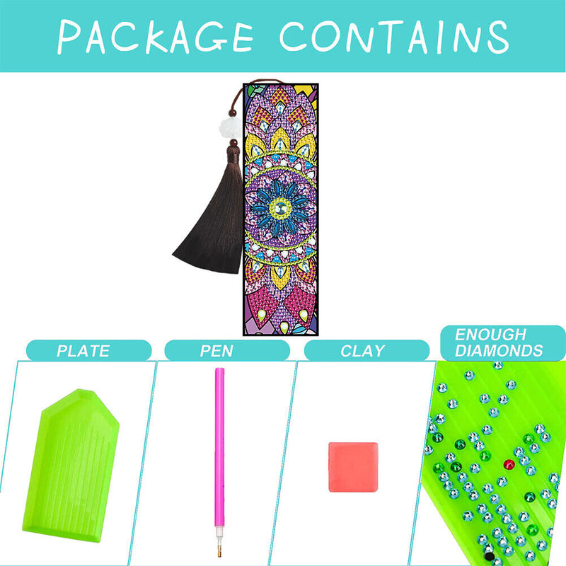 5D DIY Diamond Painting Bookmark Mandala Mosaic Tassel Book Crafts (FQY015)