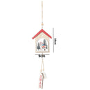 Creative Hollow-out Alpaca House Christmas Pendant Children Gifts (Red)