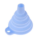 Protable Mini Silicone Foldable Oil Funnel Hopper Kitchen Tool/Nordic Blue