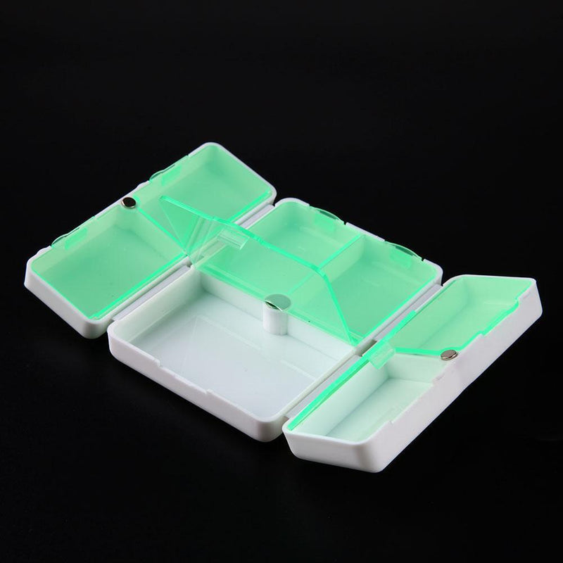domybest Folding Pill Box Drug Tablet Storage Travel Case Holder 7 Day Pills