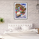 5D DIY Cartoon Gnome Full Round Diamond Painting Wall Decor Rhinestone Art De
