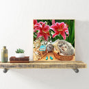 Full Drill Round Rhinestone DIY 5D Mosaic Hedgehog Clock Painting Kit Room Decor