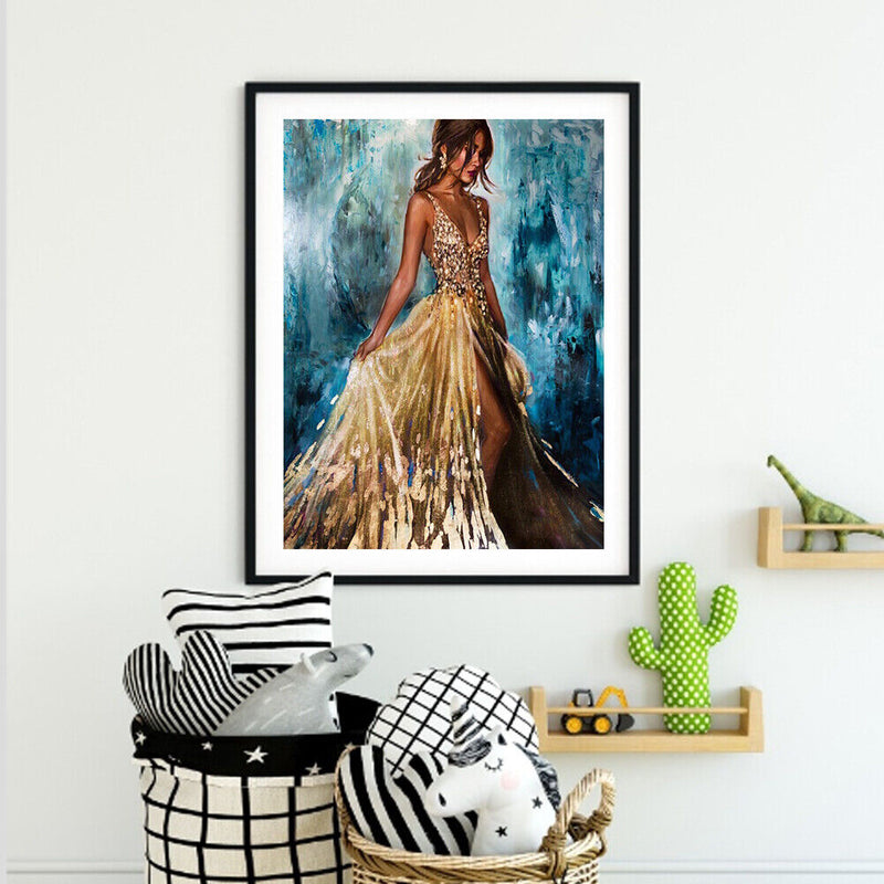 Elegant Girl 40x50cm Oil Paint By Numbers Picture DIY Home Decor (S745)