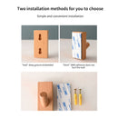 Wood Wall Hooks - Decorative Design Adhesive Hooks Single Organizer for Wal