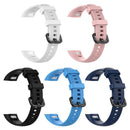 Silicone Wrist Strap Band w/Steel Buckle for Huawei Honor Band 5/4 (Pink)