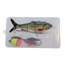 Robotic Fishing Lure Electric Wobbler Multi Joined Car Swimbait USB LED Light