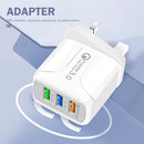 5V 2.4A 3 Port USB Smart QC 3.0 Fast Charging Travel Wall Phone Charger Adapter
