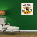 Full Drill Round Diamond Painting Sunflower Bee Mosaic Drawing Picture Decor Kit