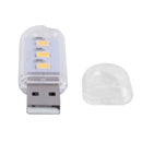 Mini Portable USB Book Light Bright Reading Lamp for Laptop (Yellow 3LED) Newly