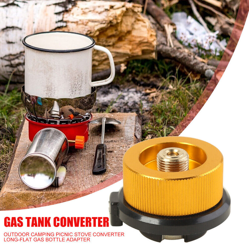 Hiking Stove Auto-off Connector Conversion Head Long Tank Gas Bottle Conver