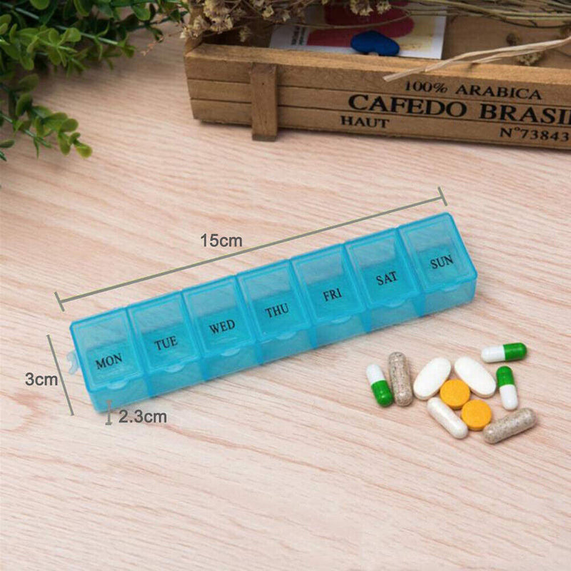 7 Grids Portable Travel Weekly Medicine Box PP Pill Case Tablet Storage Hol