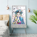 Diamond Painting 5D Full Round Drill Mosaic DIY Geisha Woman Kit for Wall Decor