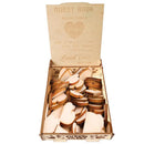 Creative Signature Hearts Drop Box Wooden Rustic Sweet Wedding Guest Book Dec