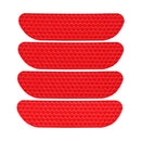 4pcs Open Car Door Stickers Warning Mark Reflective Strips Tapes (Red) Newly