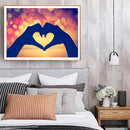5D Full Drill Diamond Painting Kit Abstract Heart Rhinestone Drill Point Craft