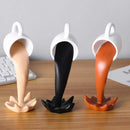 Suspended Floating Coffee Cup Sculpture Pouring Mug Home Decor (3 pcs)