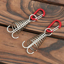 Stainless Steel Tent Stake Pegs Plank Ground Awning Fixed Hook Buckle Nail Bolt