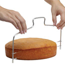 Useful Stainless Steel Trimmer Leveler 2 Wire Cake Slicer Pizza Dough Cutter