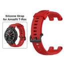 Silicone Watch Strap Band for Huami Amazfit T-Rex Pro/Amazfit T-Rex (Red) Newly