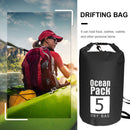 Waterproof Dry Bag Pack Sack Swimming Kayaking River Trekking (5L Black) Newly