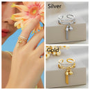 Rhinestone Engagement Link Chain Tassel Ring Zircon Gothic With Spike Pendant
